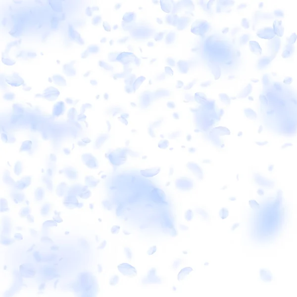 薄青の花弁が落ちてきます。輝けるr — ストックベクタ