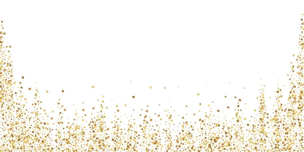 Gouden confetti luxe sprankelende confetti. Verspreid — Stockvector