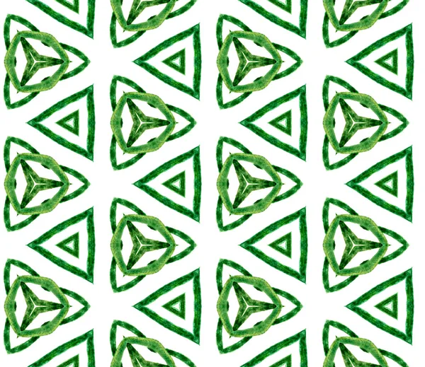 緑の夏シームレスパターン。手描きのウォーターコール — ストック写真