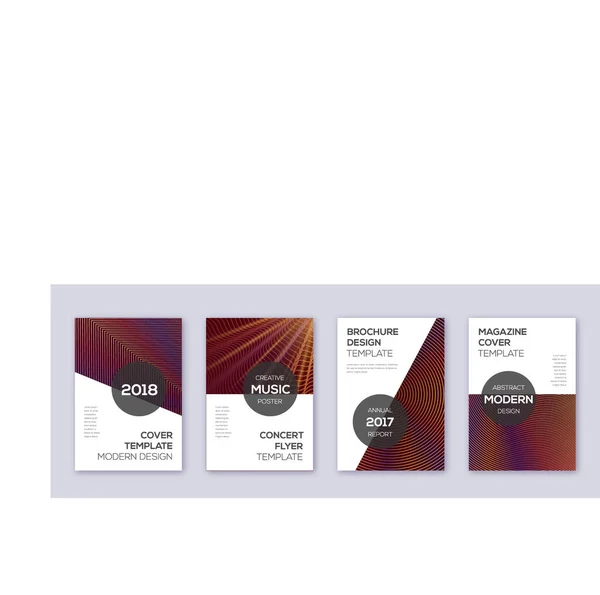 Conjunto de plantillas de diseño de folleto moderno. Naranja abstra — Vector de stock