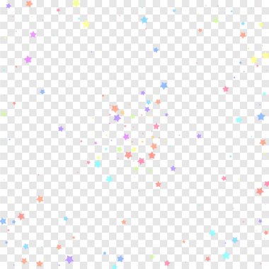 Şenlikli konfeti. Kutlama yıldızları. Renkli yıldız