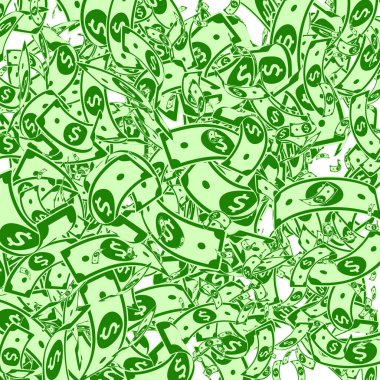 Amerikan dolarları düşüyor. Bozuk para faturaları 