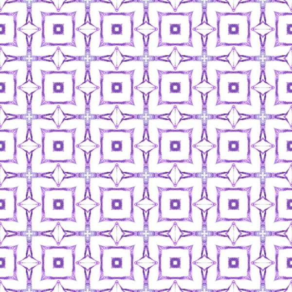 Tiled fundo aquarela. Boho elegante roxo — Fotografia de Stock