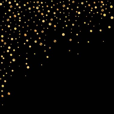 Nadir bulunan altın konfeti konfeti konfetisi. Kare