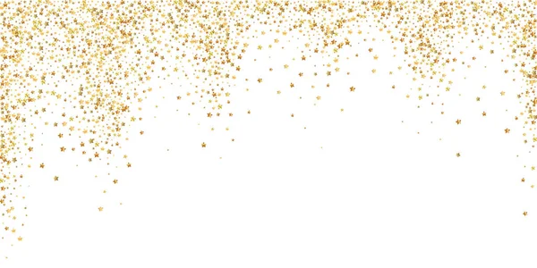 Altın yıldızlı, ışıl ışıl konfeti. Dağınık zm