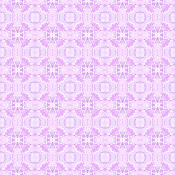 Tiled fundo aquarela. Roxo boho ousado — Fotografia de Stock