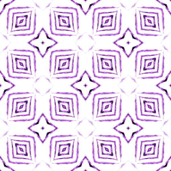 Hand drawn green mosaic seamless border. Purple — Stock Photo, Image