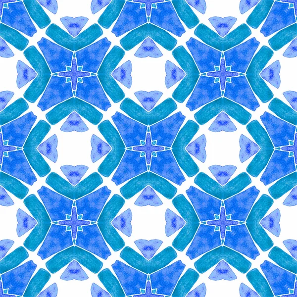 Azulejo orgánico. Azul increíble boho chic verano —  Fotos de Stock