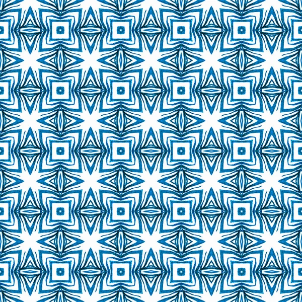 Tropical seamless pattern.  Blue Actual boho chic