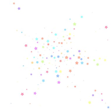 Şenlikli konfeti. Kutlama yıldızları. Renkli yıldız