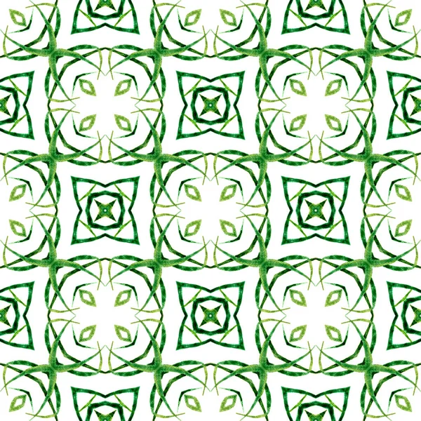 Striped hand drawn design. Green powerful boho — Stock Photo, Image