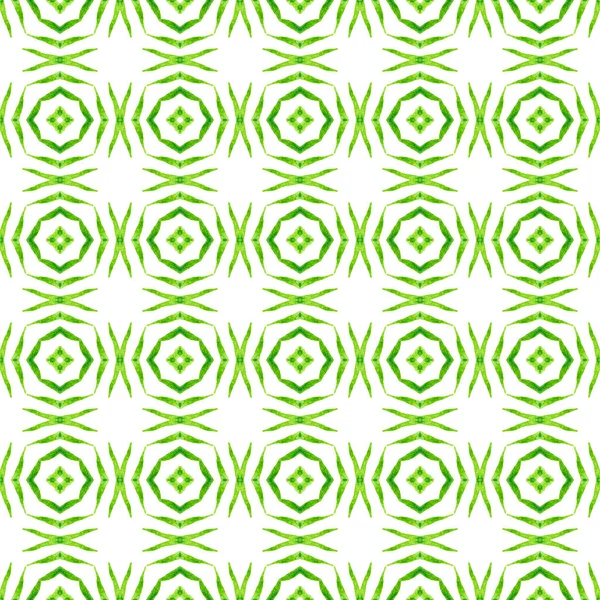 Mosaico sem costura padrão. Boho enfeitiçador verde — Fotografia de Stock