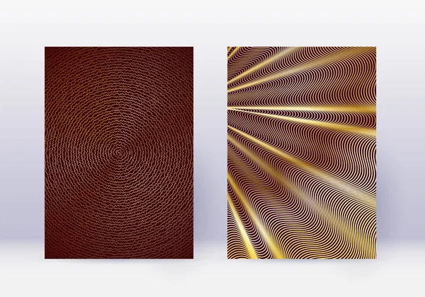 Conjunto de modelos de design de capa. Linhas abstratas moderna b — Vetor de Stock