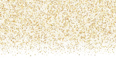 Altın yıldızlı, ışıl ışıl konfeti. Dağınık zm