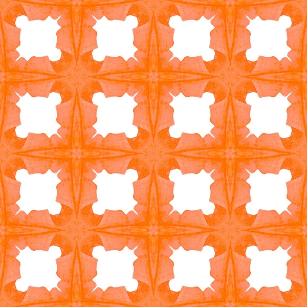 Handbeschilderde betegelde aquarel rand. Oranje — Stockfoto