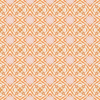 Elle boyanmış suluboya kenar. Turuncu 