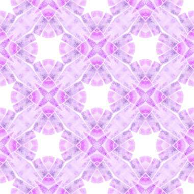 Döşemeli suluboya arka plan. Mor büyük boho 