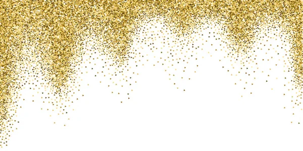 Gold triangles glitter luxury sparkling confetti. — Stock Vector