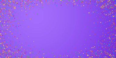 Şenlikli konfeti. Kutlama yıldızları. Gökkuşağı parlaklığı