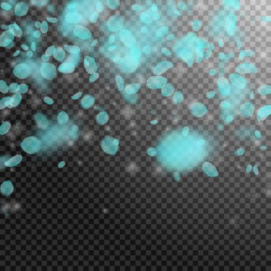 Turkuaz çiçek yaprakları aşağı düşen. Duygusal ro