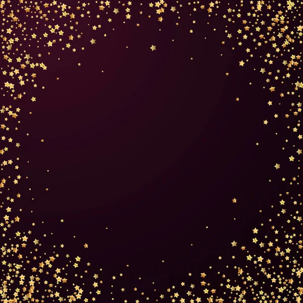 Золоті зірки розкішні ігристі конфетті. Розсіяний см — стоковий вектор