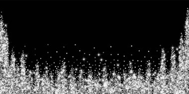 Köpüklü gümüş konfeti. Scatte