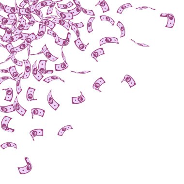 Avrupa Birliği Euro notları düşüyor. Küçük EUR faturaları