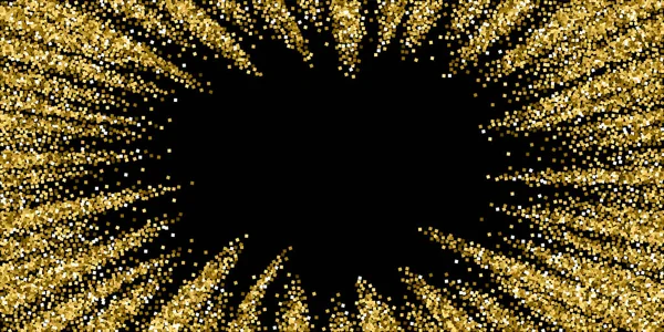 Glitter de oro confeti espumoso de lujo. Dispersos — Vector de stock