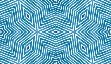 Mavi Geometrik Suluboya. Şirin Kusursuz Desen. 
