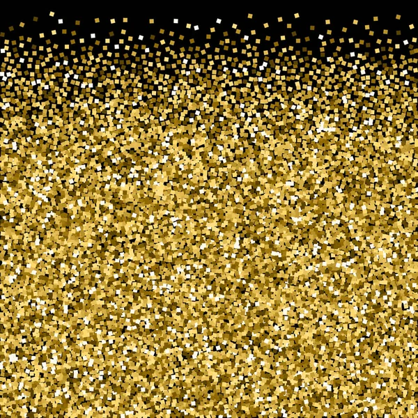 Glitter ouro luxo espumante confete. Espalhados — Vetor de Stock