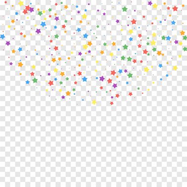 Şenlikli konfeti. Kutlama yıldızları. Neşeli yıldızlar 