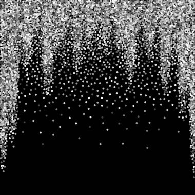 Yuvarlak gümüş parıltılı, ışıltılı konfeti. Kare