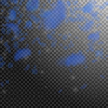 Koyu mavi çiçek yaprakları dökülüyor. Eşsiz Ro