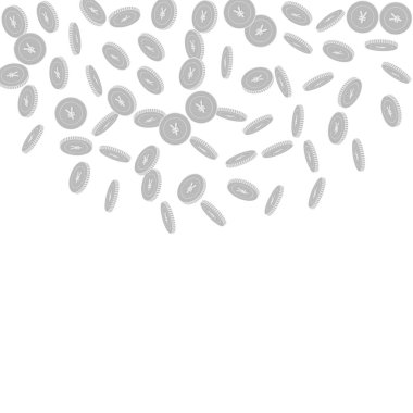 Çin Yuan paraları düşüyor. Dağınık siyah ve...