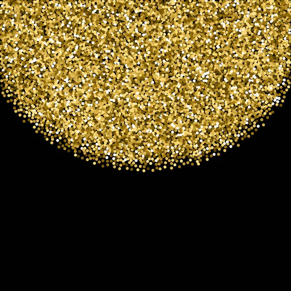 Στρογγυλό χρυσό glitter πολυτέλεια αφρώδη κομφετί. Ουλή — Διανυσματικό Αρχείο