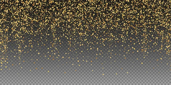 Confeti de oro de lujo confeti espumoso. Dispersos — Vector de stock