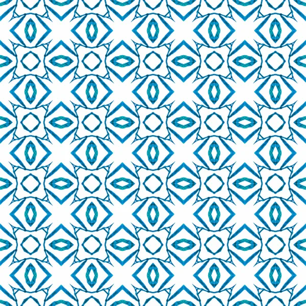 Exotic  seamless pattern. Blue fair boho chic — Stock Photo, Image