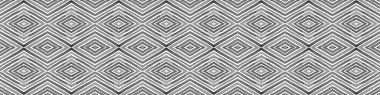 Siyah ve beyaz Kusursuz Sınır Parşömeni. Geometrik 
