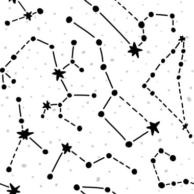 Çocuklar için kozmik kumaş. Beyaz takımyıldızları 