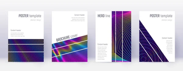 Conjunto de modelos de design de brochura geométrica. Arco-íris ab —  Vetores de Stock