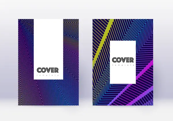 Hipster cover ontwerp template set. Regenboog abstrac — Stockvector