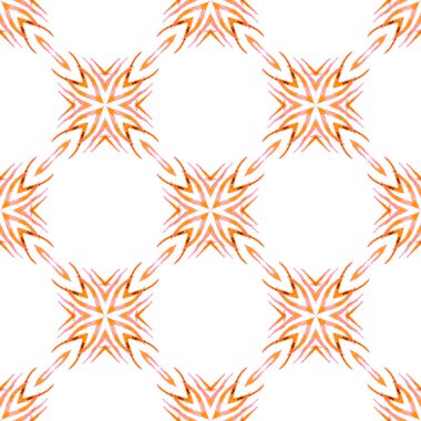 El çizimi yeşil mozaik pürüzsüz sınır. Turuncu 