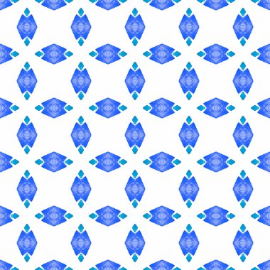 Mozaik kusursuz desen. Mavi canlı boho şıklığı 