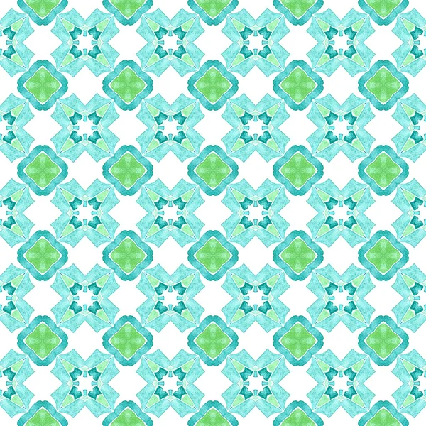 Modello ad acquerello Chevron. Verde simpatico boho — Foto Stock