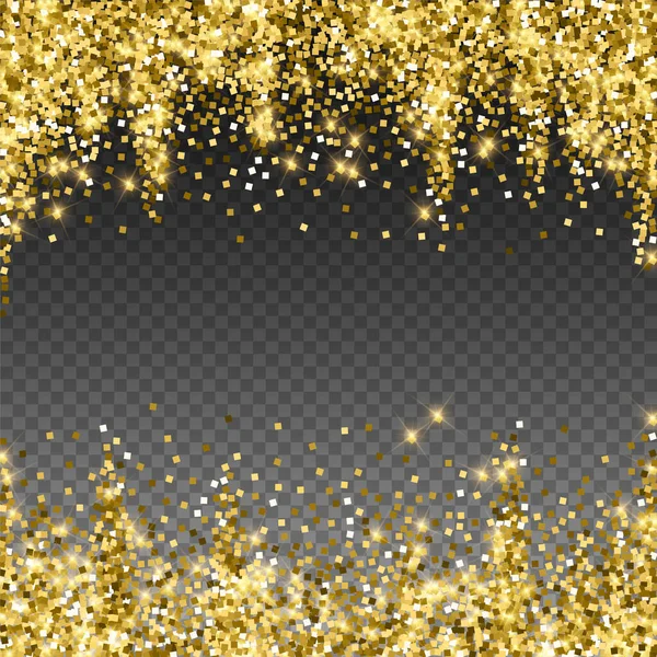 Sprankelende gouden luxe sprankelende confetti. Scattere — Stockvector