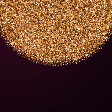Kırmızı yuvarlak altın parıltılı lüks konfeti. 