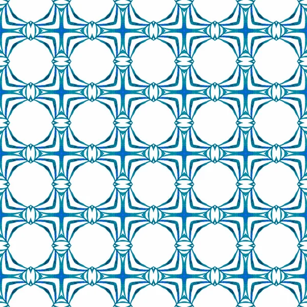 Ikat repetición de diseño de trajes de baño. Azul maravilloso. — Foto de Stock