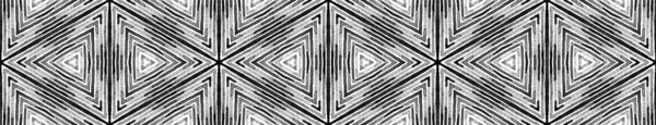 Темно-чорно-біла безшовна прикордонна прокрутка. Геометрія — стокове фото