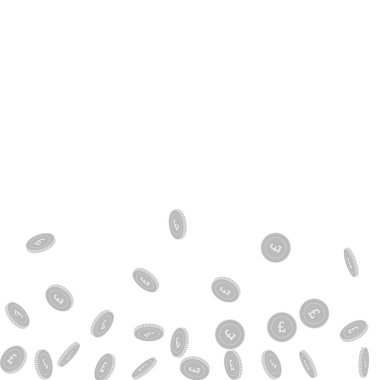 İngiliz sikkeleri düşüyor. Dağınık siyah ve w