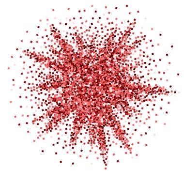 Kırmızı altın parıltılı lüks konfeti. Scatte